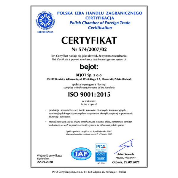 Certificate ISO 9001